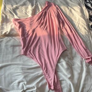 Better Be Pink One-Shoulder Bodysuit